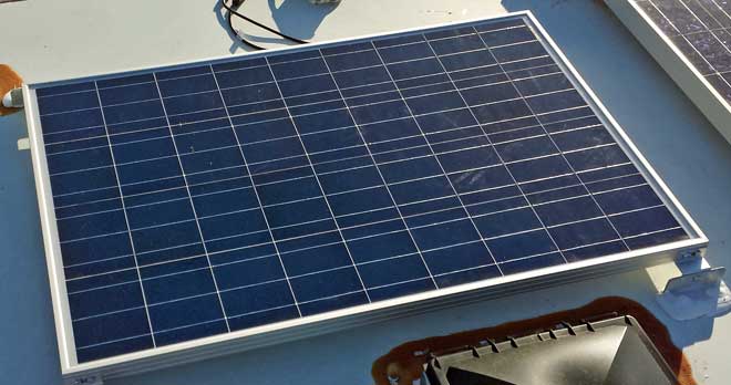 100 watt solar panel added