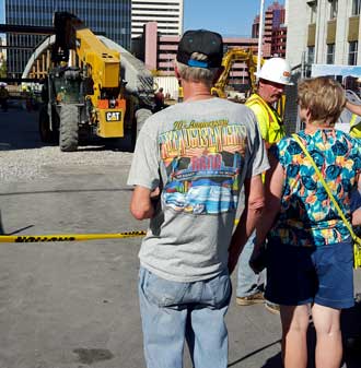 Visiting downtown Reno to see the Virginia Street bridge construction