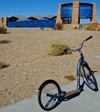 Today was kickbiking on the Davis Dam trail