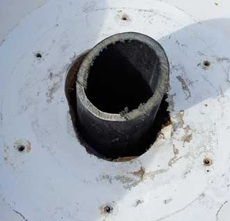 This is what the vent pipe looks like without a cover. 