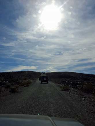 Driving into the early morning sun