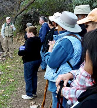 The tour to the Tonto Monument begins