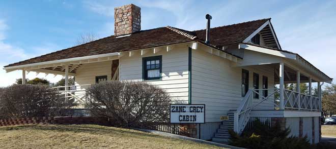 A replica of the Zane Grey Cabin