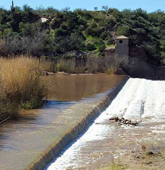 The diversion dam on the Salt River