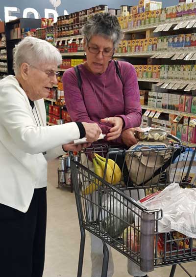 My sister and Mom are good grocery shoppers