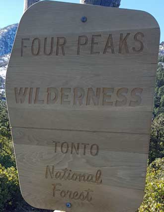 Hiking into the Four Peaks Wilderness Area on the Arizona Trail, Section #130