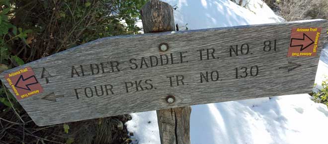 Four Peaks and Arizona Trail marker