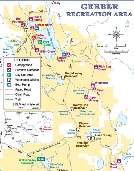 Gerber Recreation Area Map