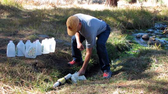 Getting drinking water from Boca Spring