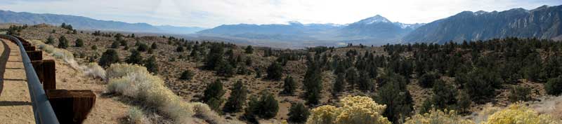 Owen Valley, Bishop in the center of the photo