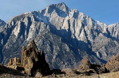 Mt Whitney from our campsite in the Alabama Hills