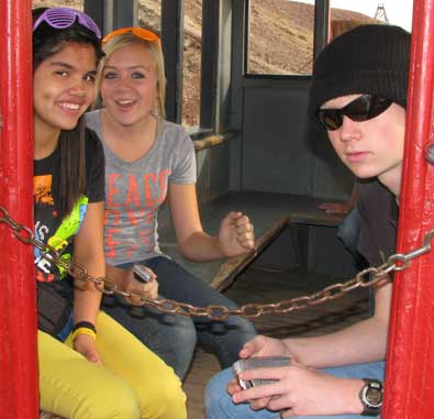 Aboard the Calico and Western Train caboose