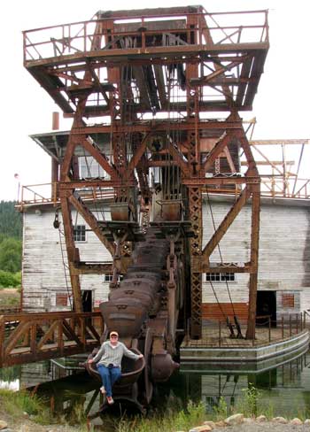 Gwen in one of the two ton buckets