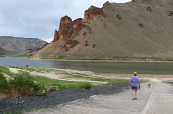 Boat ramp into Lake Owyhee Reservoir