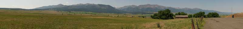 The Wallowa Mountains with Joseph in the foreground