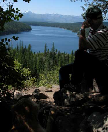 Terry and Morgan enjoy the view