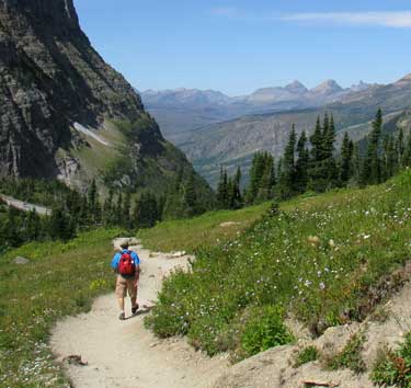 There is no hint of what lies around the corner on the Highline Trail