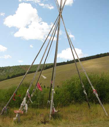 Chief Joseph tipi near the center of the camp