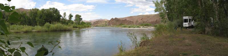 Looking down the Salmon River