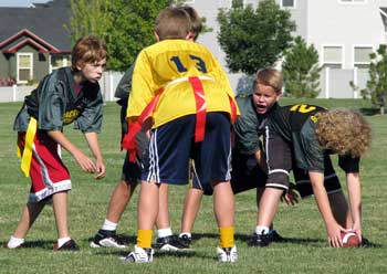 Jake plays flag football