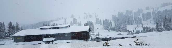 Boreal Ridge Ski Area at the top of Donner Summit today