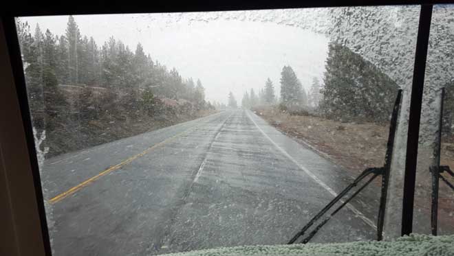 Stormy on the drive from Verdi to Klamath Falls