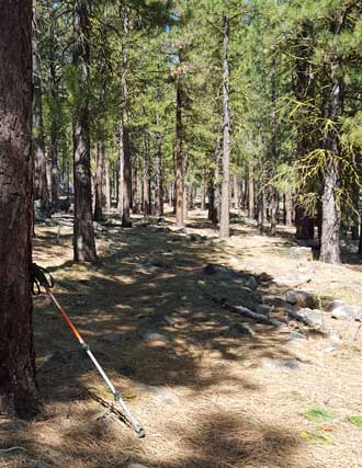 Hiking away from the lake