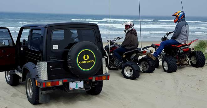 Cresting the fore-dune to the Pacific