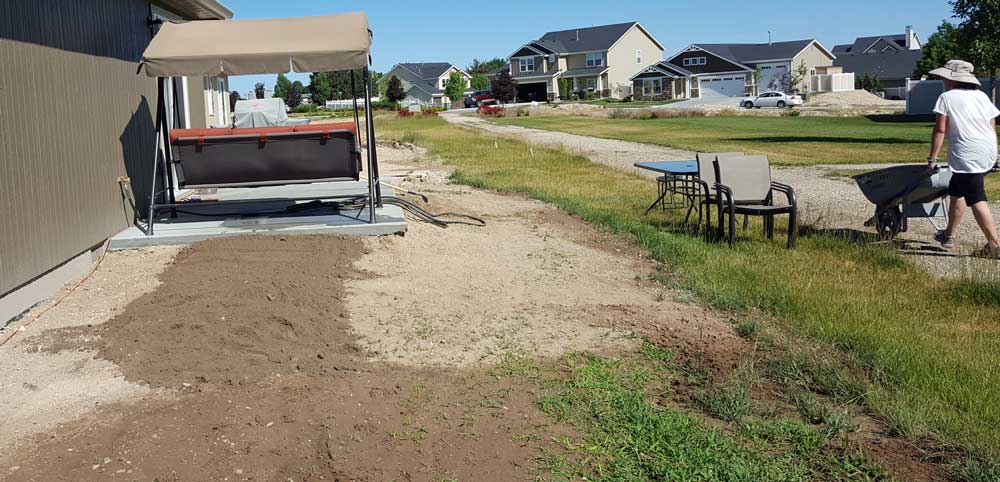 Getting the yard ready for grass