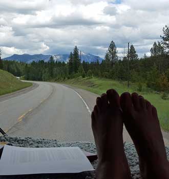 Traveling toward the Canadian Rockies