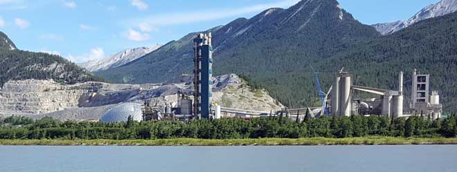 A cement plant to the west of Cochrane