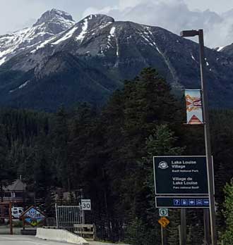 Entering the Lake Louise Village