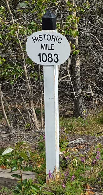 One of the few remaining mileposts