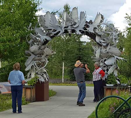 The antler arch to enter Fairbanks