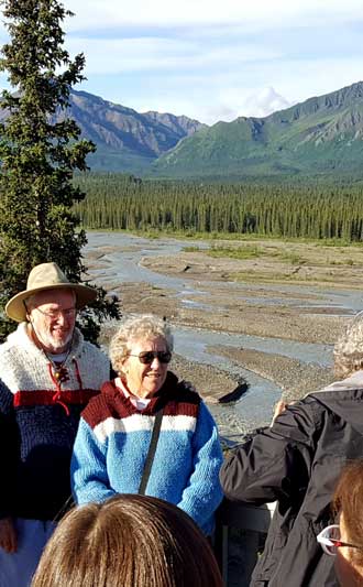 Bo takes a photo of Karl and Helen during a rest stop