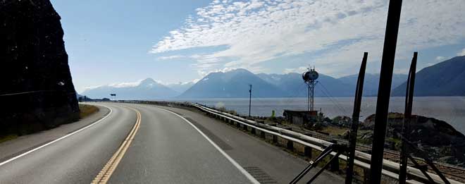 Traveling next to Cook Inlet toward Homer