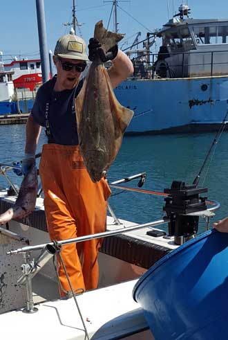 Unloading today's catch