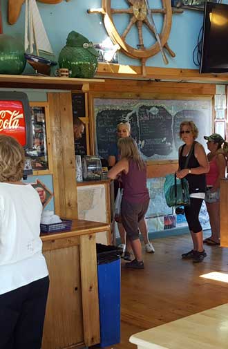 Halibut fish and chips, the recommended cafe