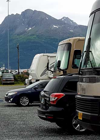 Alaska RV parks must make their money in the short summer so they cram in as many RVs as possible.