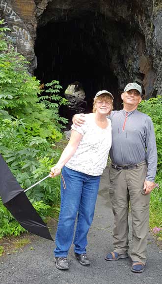 At an unfinished railroad tunnel but a disappointment