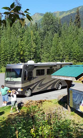 A rest stop memorial to two state worker avalanch victims