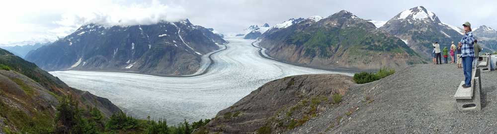 Gwen first spots the Salmon Glacier