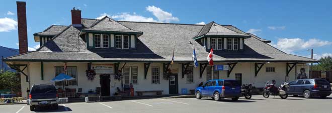 The McBride Canada National train station, also a visitor center for the Robson Valley