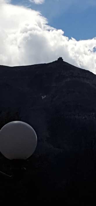 The top of the gondola ride from Jasper and the view of Jasper from the top