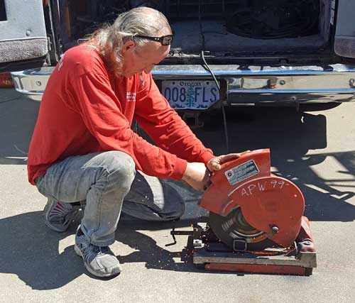 Making my Ready Brake fit the motorhome hitch and a view of the Pilot boat on the Columbia