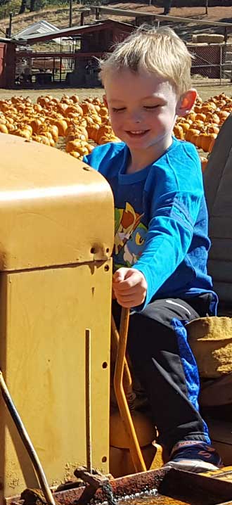 Still at the pumpkin patch on the dozer