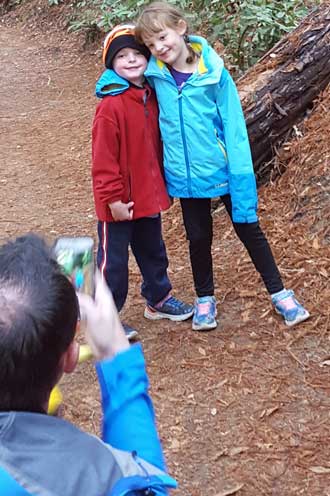 Hiking a steep trail