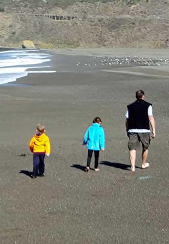 Walking the beach