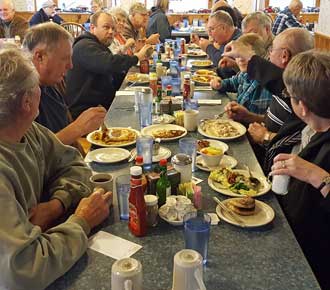 The day started with breakfast with all the campground hosts