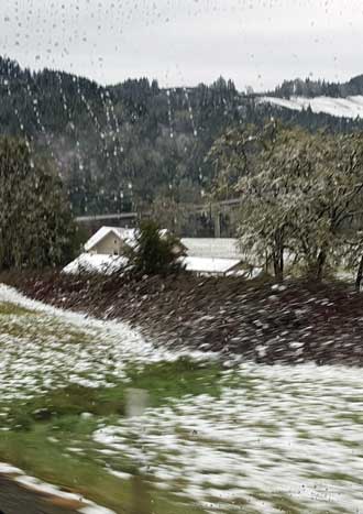 More snow as we get closer to Sutherlin